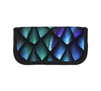 CRJSYCBYB 3D Magical Dragon Scales Pattern Printed Canvas Pen Case Stationery Organiser Portable Pencil Pouch