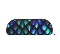 CRJSYCBYB 3D Magical Dragon Scales Pattern Printed Pencil Bag Leather Pencil Pouch Stationery Bag