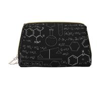 CRJSYCBYB Abstract Science Chemistry Printed Leather Makeup Bag Portable Travel Cosmetic Bag Toiletry Bag