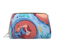 CRJSYCBYB Animal Cute Brown Otters Printed Portable Travel Cosmetic Bag Toiletry Bag Clutch Bag