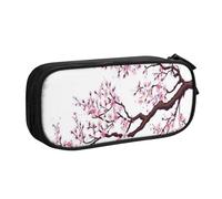 CRJSYCBYB Cherry Blossoms Tree Printed pencase Double Pencil Pouch Large Capacity Zip Stationery Case