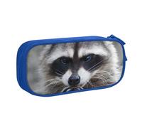 CRJSYCBYB Cute Raccoon Printed pencase Double Pencil Pouch Large Capacity Zip Stationery Case