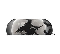 CRJSYCBYB Halloween Witch Printed Pencil Bag Leather Pencil Pouch Stationery Bag