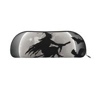 CRJSYCBYB Halloween Witch Printed Pencil Bag Leather Pencil Pouch Stationery Bag
