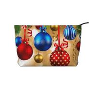 CRJSYCBYB Merry Christmas Printed Corduroy Makeup Bag Travel Toiletry Bag Portable Cosmetic Bag Clutch Bag