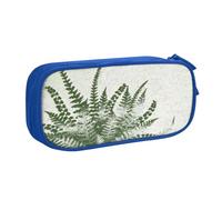 CRJSYCBYB Natural Plant Silhouette Fern Leaf Printed pencase Double Pencil Pouch Large Capacity Zip Stationery Case