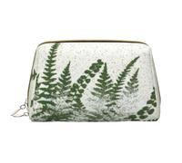 CRJSYCBYB Natural Plant Silhouette Fern Leaf Printed Portable Travel Cosmetic Bag Toiletry Bag Clutch Bag