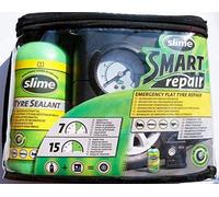 Slime CRK0305 - IN Flat Tyre Puncture Repair, Smart , Emergency Kit for Car Tyres, Includes Sealant and Inflator Pump, Suitable for Cars and Other Highway Vehicles, 15 Min Fix