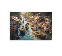 CRKATXU Bangkok Mekong River Poster Artwork Giclee Canvas Prints Modern Canvas Wall Art Picture Wall Hanging for Home Decorations 16x24inch(40x60cm)