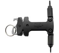 CRKT Knife Maintenance Tool: Tungsten Carbide Sharpener, Ceramic Sharpener Honing Edge, Torx Bits, Bottle Opener, Flat Screwdriver, Keychain Accessory, 9704