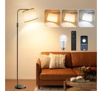 CRLL Floor Lamp for Living Room with Remote, APP, Tall Standing Lamp,Memory Function, 3 Color Temperatures Dimmable, LED Standard Corner Lamp for Bedroom Office Dorm Room