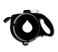 CRMY Dog Leash -1.2m Built-in Water Bottle, Pet Leashes with Comfortable Handle and Collapsible Bowl & Garbage Bag Dispenser for Small Medium Dogs (Color : Black)