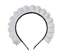 CRNGYEAM Gathered Trim Headband for a Distinct Ruffled | Gathered Trim Around the Top Section, Clearly Shaped Ruffled Outline, Single Decorative Hair Accessory Detail