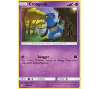 Croagunk 56/156 Common Reverse Holo Pokemon Card (Ultra Prism) + 1x TitanCards® Toploader