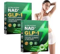 Croaie GLP-1 Metabolic Support Liquid Pearls with NAD+,GLP-1 Liquid Essence Capsules,GLP-1 and NAD + Essence Liquids Pearls, Moringa Natural Extracts for Women & Men (2pcs)