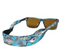 Croakies Original Prints XL Eyewear Retainer Flats Aqua Sunglasses Neck Strap