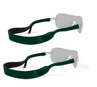 Croakies Solids Adjustable Eyewear Retainer, Regular, Hunter Green (2-Pack)