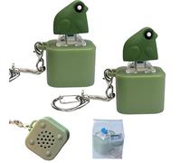 Croaking Frog Keychain, 2025 New Rechargeable Frog Croaking Keychain, Fidget Keychains Toy, Stress-Relieving Clicky Toy (2*PCS)