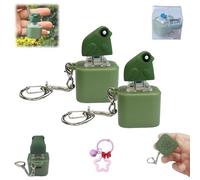 Croaking Frog Keychain, Frog Croaking Fidget Toy, Fun Rechargeable Keychain with Colorful Lights, Adult Animals Fidgets Single Key, Stress Reliever for Anxiety & Sensory Fun (2Pcs)