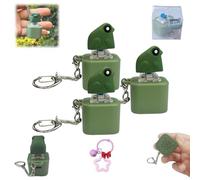 Croaking Frog Keychain, Frog Croaking Fidget Toy, Fun Rechargeable Keychain with Colorful Lights, Adult Animals Fidgets Single Key, Stress Reliever for Anxiety & Sensory Fun (3Pcs)