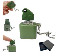 Croaking Frog Keychain, Frogs Croaking Fidget Toy, Rechargeable Frog Croakin Keychains with Colorful Lights, Fun & Portable Anxiety Relief Toys (y)