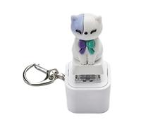 Croaking Frog Keychain With Colorful Lights Rechargeable Stress Reliever Anxiety Fun Keychain Stress-Relieving Sensory Animal