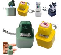 Croaking Frog Keychain With Colorful Lights Rechargeable Stress Reliever Anxiety Keychain Animal Sensory Fun Stress-Relieving