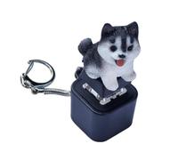 Croaking Frog Keychain With Colorful Lights Rechargeable Stress Reliever Anxiety Sensory Keychain Stress-Relieving Fun Animal
