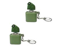 Croaky Buddy Keychain, 2/3PCS Fun Duck Frog Lizard Button Keychain Toy, Rechargeable Portable Animals Sound Effect Button (2pcs Frog,1)