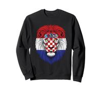 Croatia Flag Colors Lion Head Croatian Heritage Sweatshirt