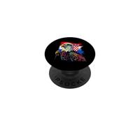 Croatia Flag Eagle Croatian Roots Croatian Pride Heart PopSockets Adhesive PopGrip