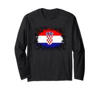 Croatia Flag Graphic Long Sleeve T-Shirt
