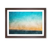 Croatia from a Distance Painting Framed Print | A2 Walnut Framed Wall Art | Ready to Hang | Modern Historical Picture | Living Room Bedroom Lounge Office