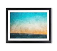 Croatia From A Distance Painting Modern Art Framed Print | A2 Black Framed Wall Art | Ready to Hang | Modern Historical Picture | Living Room Bedroom Lounge Office
