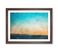 Croatia From A Distance Painting Modern Art Framed Print | A4 Walnut Framed Wall Art | Ready to Hang | Modern Historical Picture | Living Room Bedroom Lounge Office
