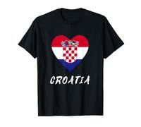 Croatia Heart Hrvatska Flag Pride Roots Proud Croatian T-Shirt