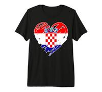Croatia Independence Day June 25th Flag Design I Love Zagreb Premium T-Shirt