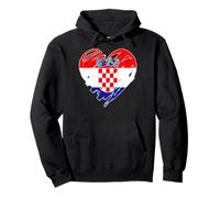 Croatia Independence Day June 25th Flag Design I Love Zagreb Pullover Hoodie