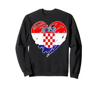 Croatia Independence Day June 25th Flag Design I Love Zagreb Sweatshirt