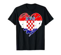 Croatia Independence Day June 25th Flag Design I Love Zagreb T-Shirt