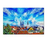 Croatia Jigsaw Puzzle 500 Piece Croatia Cathedral Of The Assumption Zagreb Puzzle Game Artwork Travel Souvenir 52x38CM