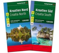 Croatia North and South Map Pack 1:200,000: 2 Blätter und Infoguide in Kunststoff-Hülle