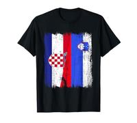 Croatia Slovenia Half Flag Croatian Slovenian Pride Jersey T-Shirt
