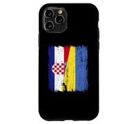 Croatia Ukraine Half Flag Croatian Ukrainian Heritage Case for iPhone 11 Pro