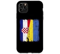 Croatia Ukraine Half Flag Croatian Ukrainian Heritage Case for iPhone 11 Pro Max