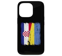 Croatia Ukraine Half Flag Croatian Ukrainian Heritage Case for iPhone 13 Pro