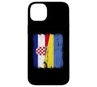 Croatia Ukraine Half Flag Croatian Ukrainian Heritage Case for iPhone 14 Plus