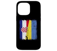 Croatia Ukraine Half Flag Croatian Ukrainian Heritage Case for iPhone 14 Pro Max