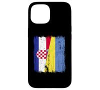 Croatia Ukraine Half Flag Croatian Ukrainian Heritage Case for iPhone 15