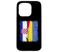 Croatia Ukraine Half Flag Croatian Ukrainian Heritage Case for iPhone 15 Pro